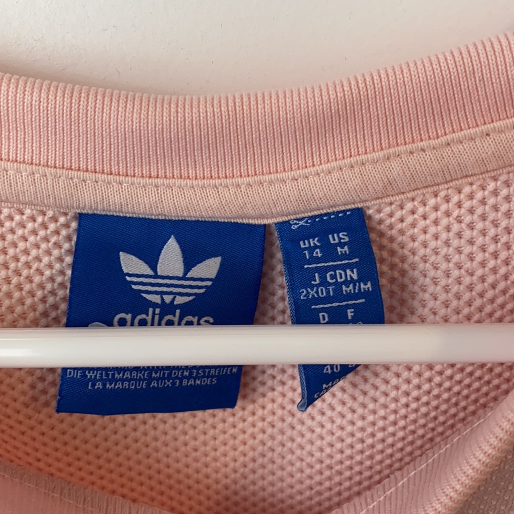 Adidas Pink Trefoil Logo Oversized Short Sleeve Tee - Picture 2 of 6